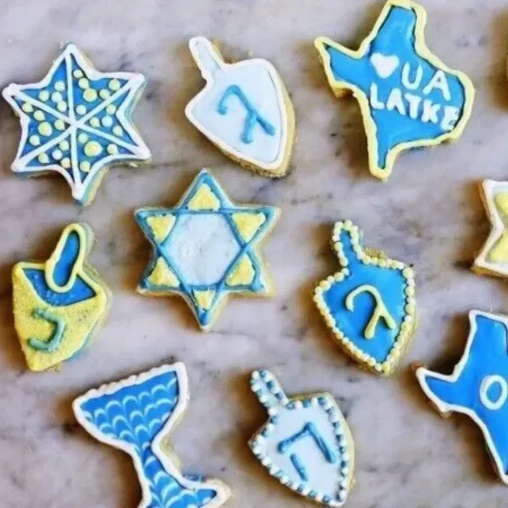 NEW 6pc Target Cookie Cutter Set Dreidel Hanukah Menorah Stainless Steel…